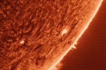 This is just  frame out of my video of the suns activity processed and enhanced I can honestly say that Im completely hooked on solar astrophotography