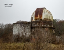 This is the abandoned Prairie Observatory in East Central Illinois It was once part of the University of Illinois The telescope that used to be housed here is still in use somewhere in California x 