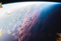This is what a sunset on Earth looks like from space