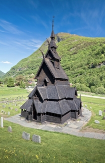 This more than  years old stave church made entirely from wood without a single nail in Norway
