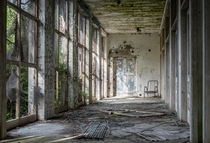This porch looks like a nice spot to relax at Abandoned Hospital