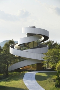 This Ribbon Chapel in Onomichi Japan is meant to symbolise the bond between the two partners after marriage
