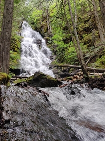 This waterfall along highway  in Beautiful British Columbia  x