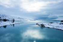 This Years First Snows Over Lake Tekapo New Zealand 