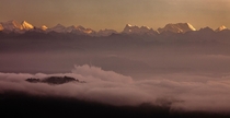 Those mountains are a km away as the crow flies At Dochula Bhutan 