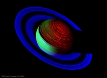 Though Saturn has comparatively little amounts of neon in its atmosphere it would glow like a neon sign if seen in the right light Saturns thin rings brightly reflect light from our sun but B-ring is so thick that little reflected lights make it throughcr