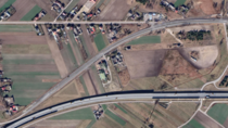 Three generations of highway  in Lubochnia Poland