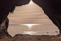 Through the cave forgotten dreams remembered Smugglers Cave at Pirates Cove California 