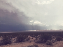 Thunderstorm in the Mojave Desert 