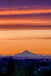 Todays sunrise from the Portland OR area