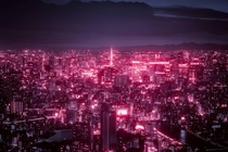 Tokyo cityscape at night 
