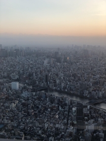 Tokyo from the top of Tokyo Skytree during sunset