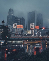 Tokyo rainy day