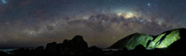 Took my first panoramic Milkyway shot at Red Rocks Wellington
