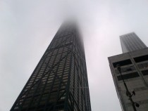 Top of Hancock Building in a Cloud