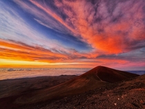 Top of the world on Mauna Kea Hawaii 