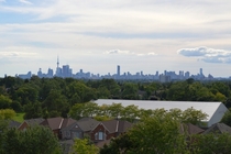 Toronto skyline from afar 