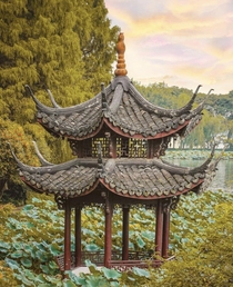 traditional Chinese architecture in Hangzhou China