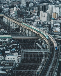 Trains in Tokyo Japan