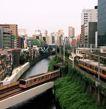 Trains near Ochanomizu Tokyo
