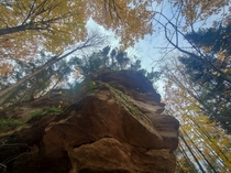 Tree topped cliffs Michigans Upper Peninsula 