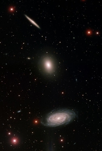 Trio of galaxies NGC  NGC  and NGC 