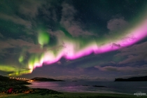 Troms Kingdom of Norway Aurora Borealis -- Northern Lights -- photographed by Markus Varik on  October  