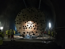 Tunnel boring machine of the Koralm railway Austria Had the possibility to visit it after it has done its job while it was dismantled