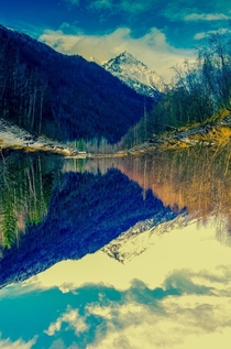 Turn the photo upside down for a strange view Alaska 