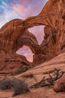 Twilight at Double Arch - Arches National Park Utah 