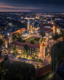 Twilight in Krakow Poland 