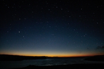 Twilight into night looking toward St Ninians