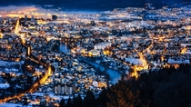 Twilight over Banja Luka the second largest city in Bosnia and Herzegovina  Photographed by Ognjen Golubovic