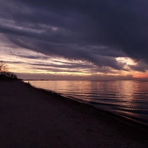 Twilight sky over Lake Michigan NWI 