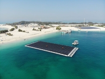 UAEs first floating Solar Power Plant located off Nurai Island near Abu Dhabi
