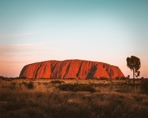 Uluru at sunset From the Outback of Australia 