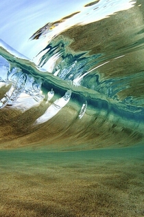 Under a wave 