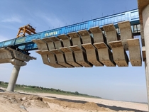 Under Construction Bridge on Bundelkhand Expressway Uttar Pradesh India