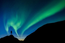 Under the Aurora  single-exposure self-portrait taken on the island of Kvalya in Troms Norway instagrammpxmark