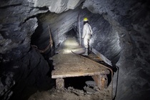 Underground bridge - Abandoned slate mine - Wales 