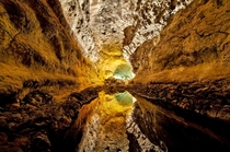 Underground lake Cave of Cueva de los Verdes Haria Lanzarote Spain By Luc Viatour 