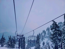 Unopened Ski Lift at the top of Mt Baker WA