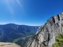 Upper falls Yosemite looking out and down OC  x  Aug 