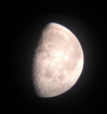 Used my  year old telescope and took soms pics of the moon