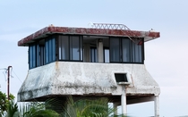Vacant air traffic control tower on Isla Mujers  OC