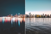 Vancouver Skyline NightDay