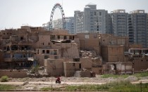 Vanishing old district of Kashgar Xinjiang province China 