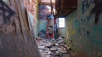 Vending machine in an abandoned asylum 