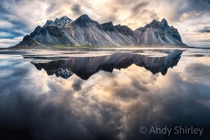 Vestrahorn Iceland in late afternoon 