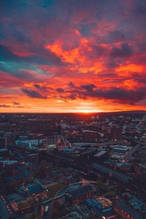View from a skyscraper in Manchester UK
